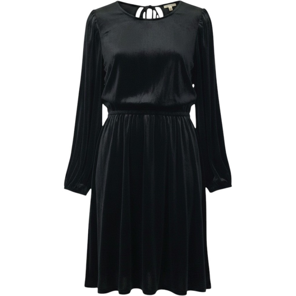 Jodifl Black‎ Velvet Dress Women Medium Goth Party Event Balloon Sleeve Holiday